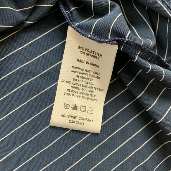 FootJoy Men's Navy Striped Polo Shirt - Picture 4 of 8